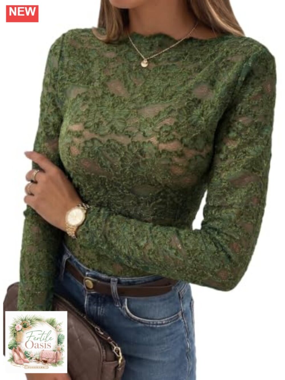 Sheer Lace Long Sleeve Blouse for Women Y2K Mesh Top 2026